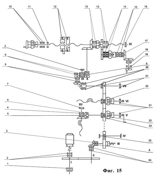 Схема розположення підшибників руху подачі фрезерного верстата ФВ-321М